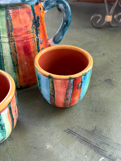 RETRO CERAMIC PITCHER & CUP SET