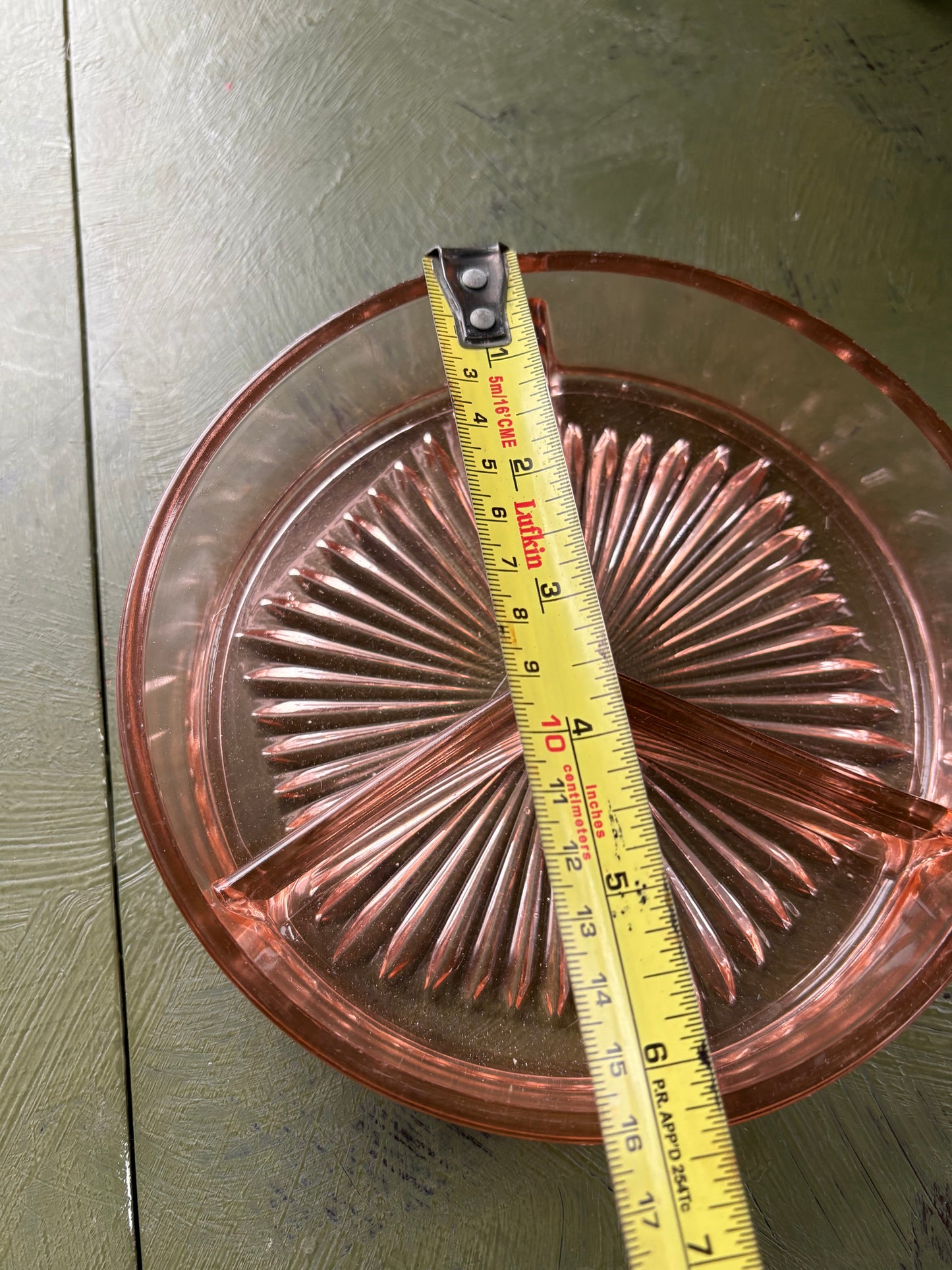 PINK DEPRESSION GLASS TRINKET BOWL