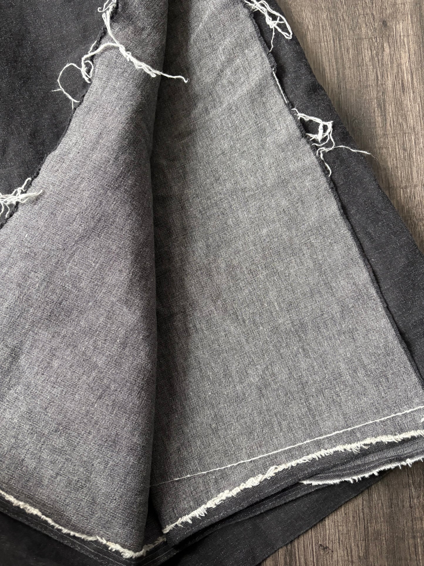 BLACK/GREY DENIM FABRIC 50" x 38"