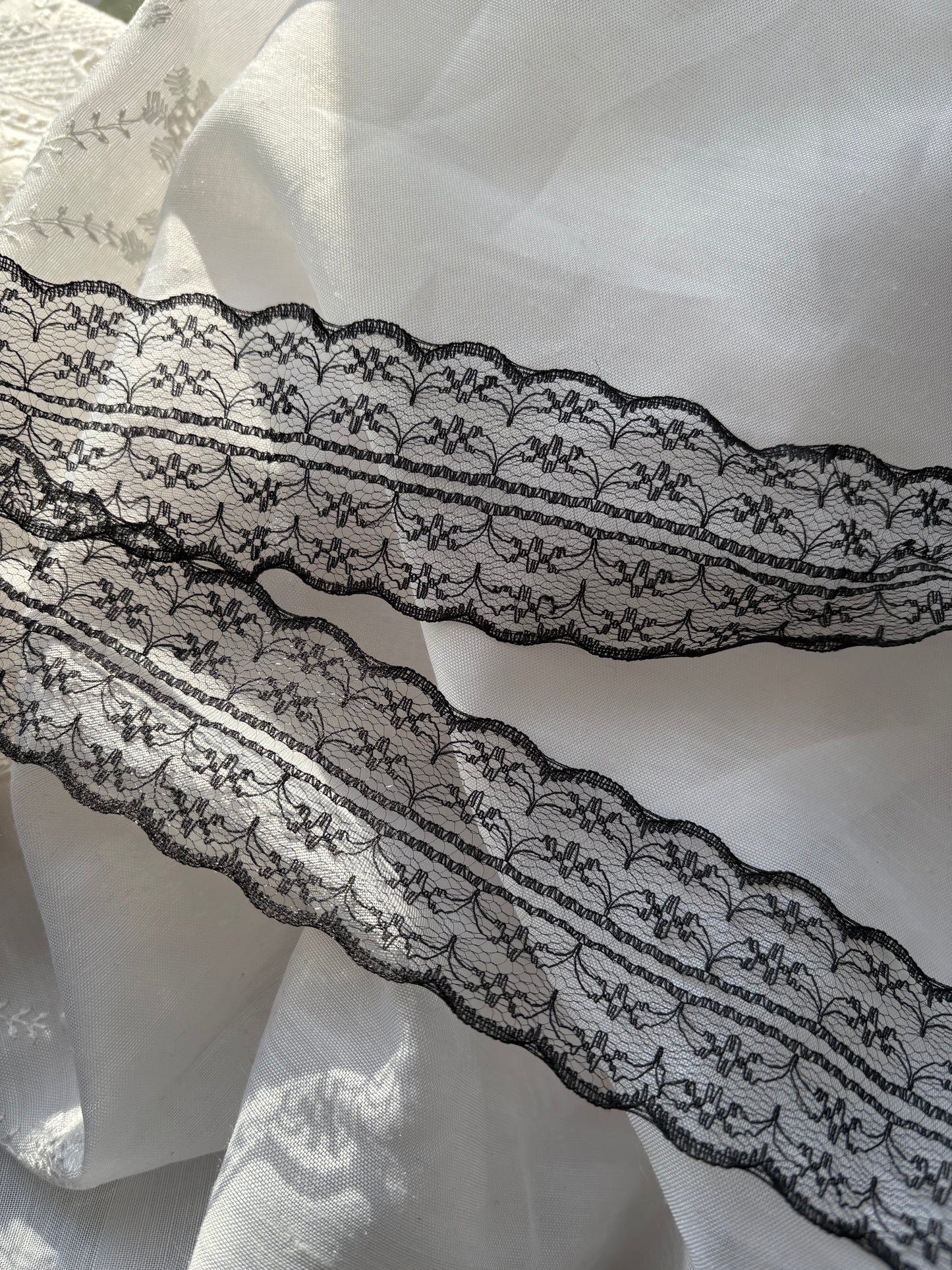 BLACK LACE TRIM - by the meter