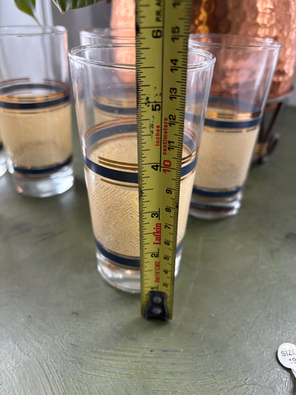 GOLD TRIM TUMBLER GLASSES