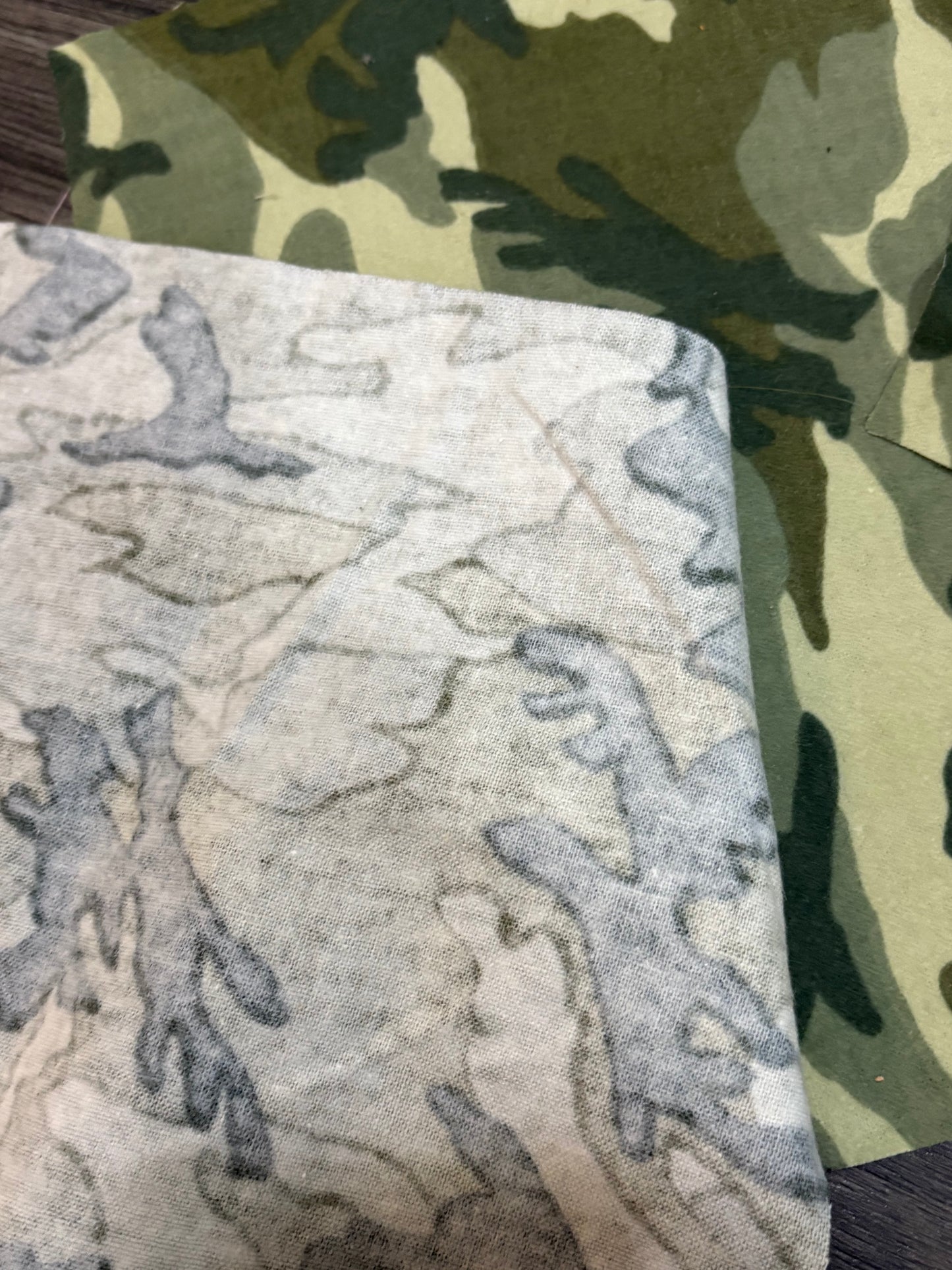 CAMO FABRIC SQUARES - 10.5" 10.5" x 10