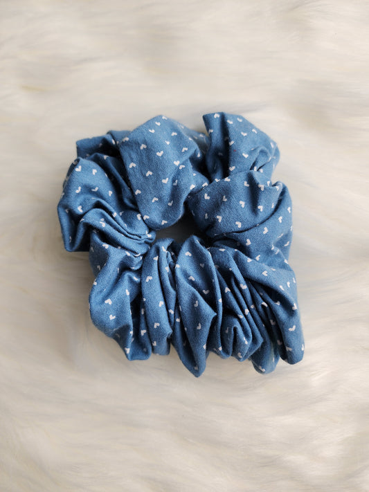 BLUE HEART SCRUNCHIE
